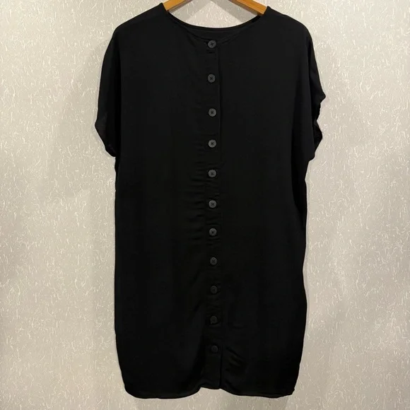 Madewell black Dress women’s button back size M - Picture 5 of 7